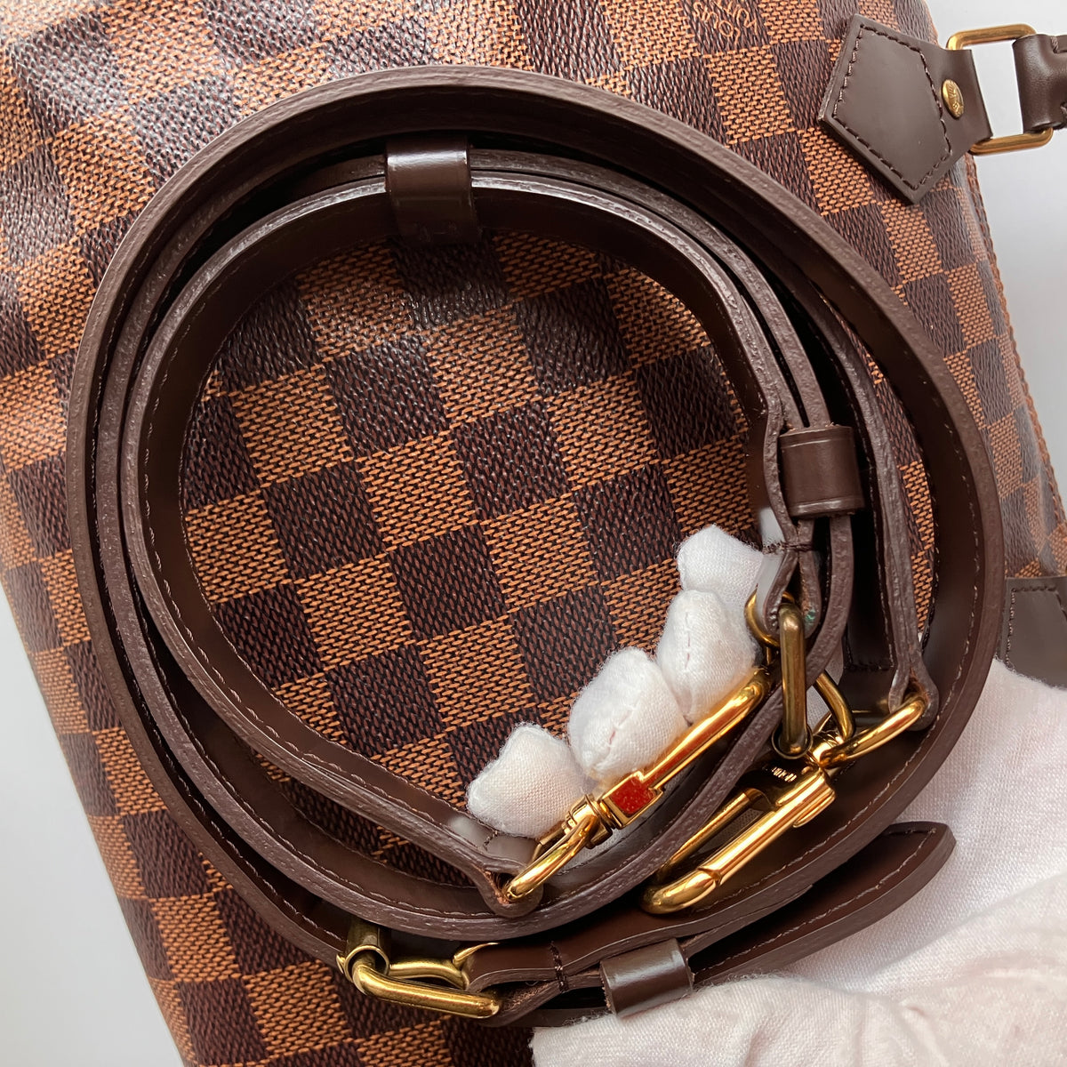 Louis Vuitton Speedy Bandouliere 30 Damier Ebene Crossbody Bag