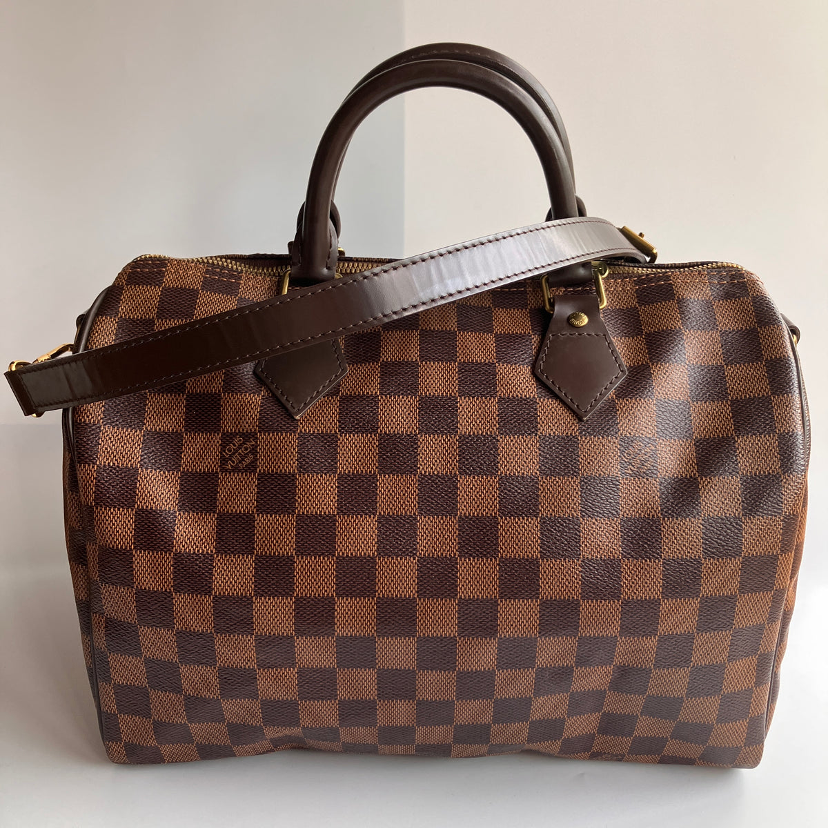 Louis Vuitton Speedy Bandouliere 30 Damier Ebene Crossbody Bag