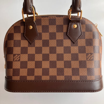 Louis Vuitton Alma BB Damier Ebène Crossbody Bag NO LOCK RFID