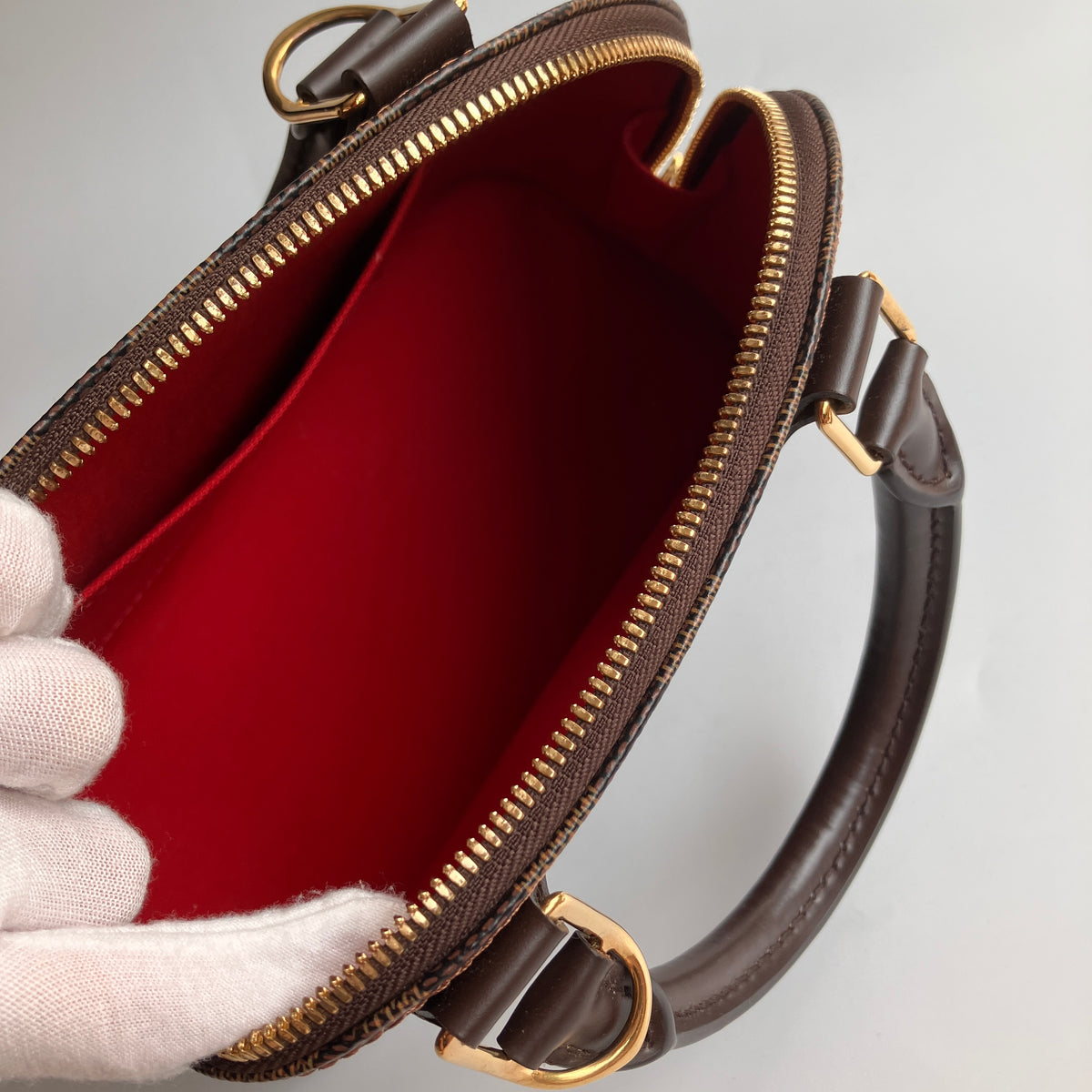Louis Vuitton Alma BB Damier Ebène Crossbody Bag NO LOCK RFID