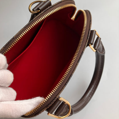 Louis Vuitton Alma BB Damier Ebène Crossbody Bag NO LOCK RFID
