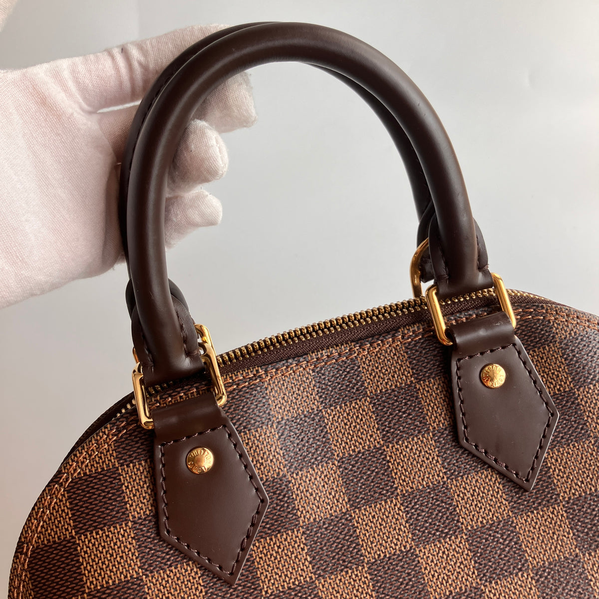Louis Vuitton Alma BB Damier Ebène Crossbody Bag NO LOCK RFID