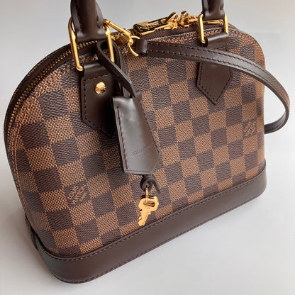 Louis Vuitton Alma BB Damier Ebène Crossbody Bag NO LOCK RFID