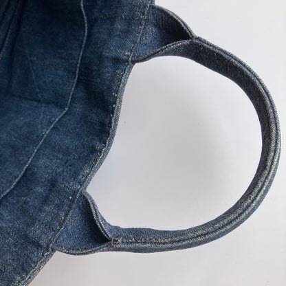 Prada Blue Denim Canapa Top Handle Bag