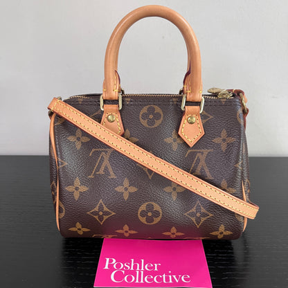 Louis Vuitton 2020 Nano Speedy Monogram Crossbody Bag