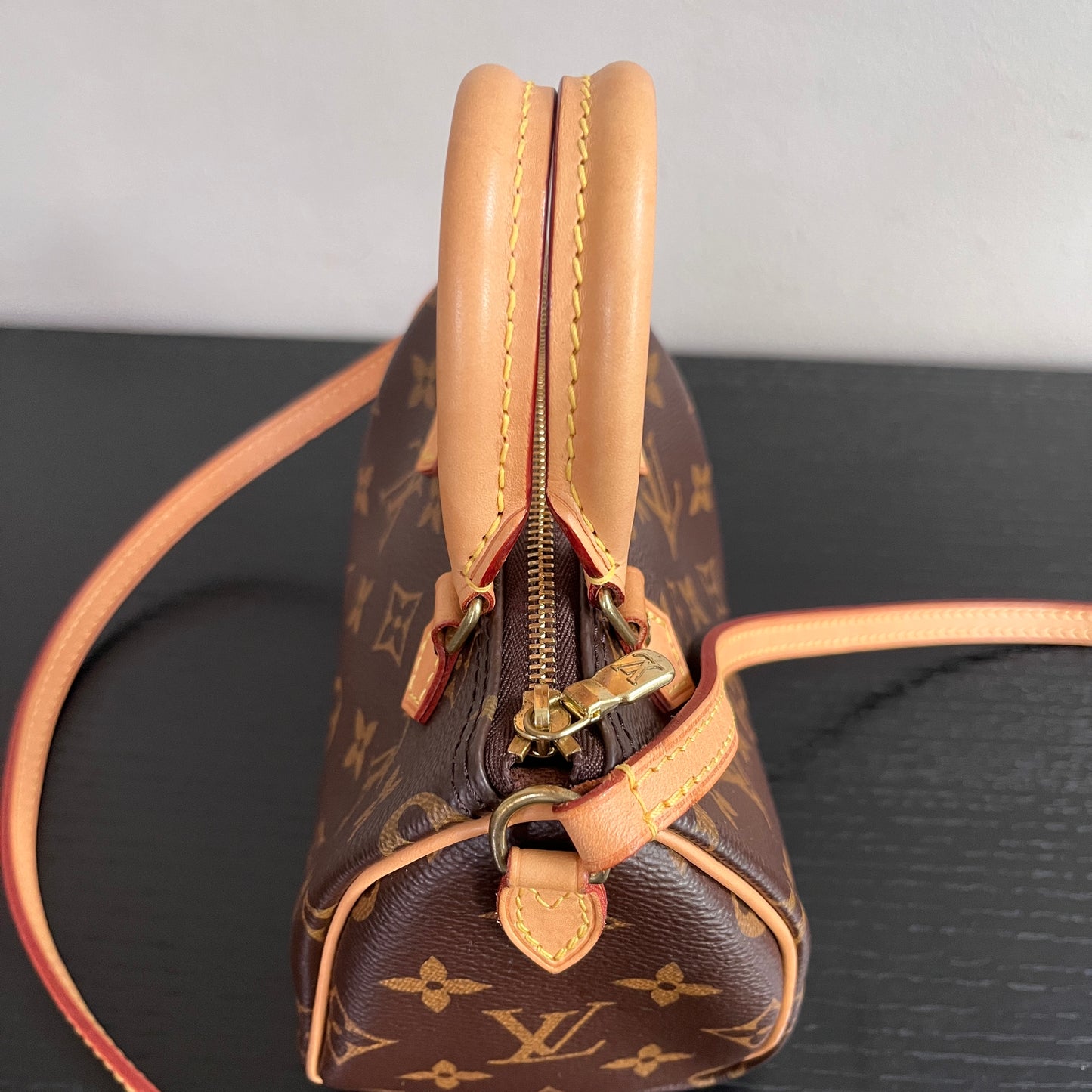 Louis Vuitton 2020 Nano Speedy Monogram Crossbody Bag