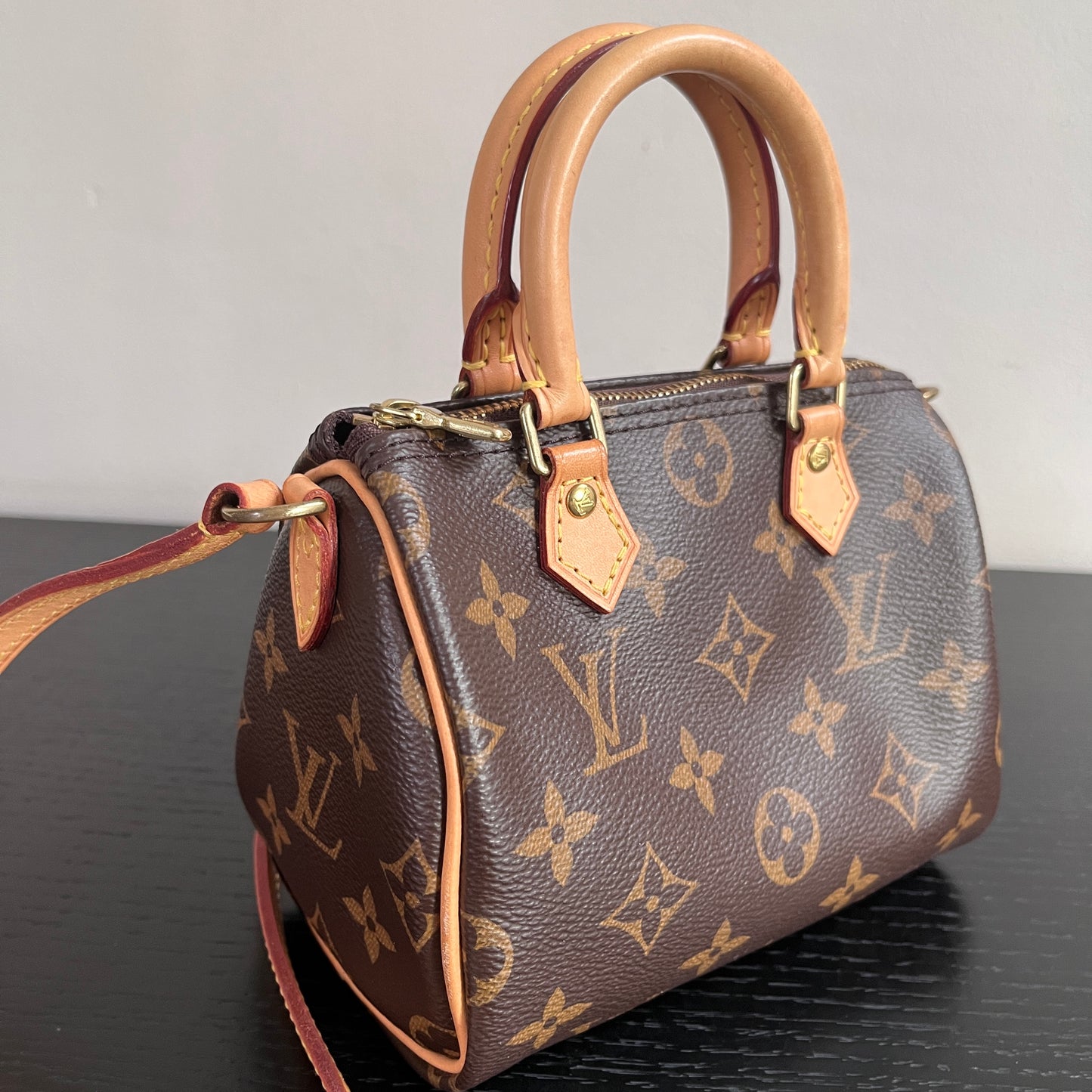 Louis Vuitton 2020 Nano Speedy Monogram Crossbody Bag