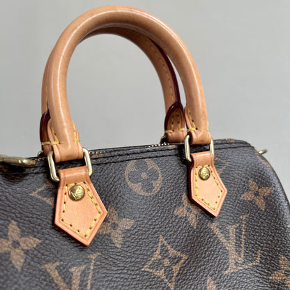 Louis Vuitton 2020 Nano Speedy Monogram Crossbody Bag
