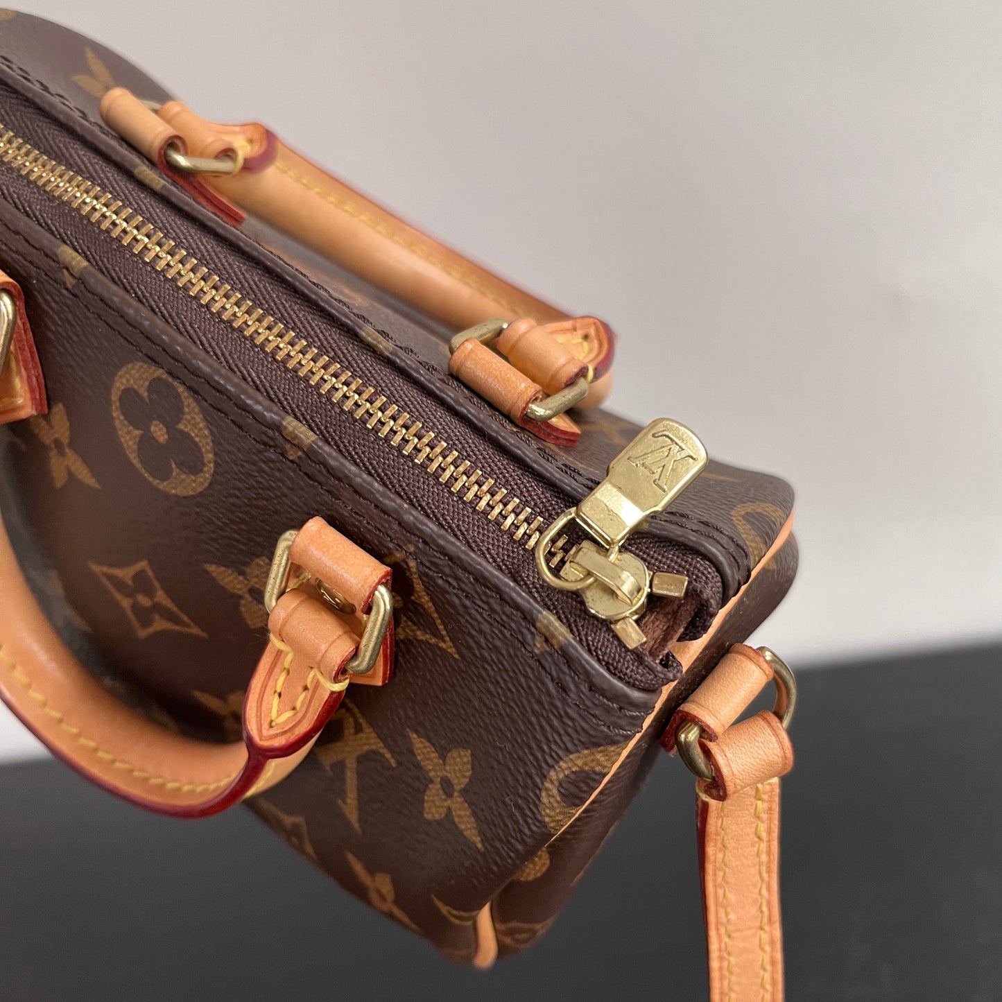 Louis Vuitton 2020 Nano Speedy Monogram Crossbody Bag