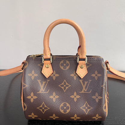 Louis Vuitton 2020 Nano Speedy Monogram Crossbody Bag