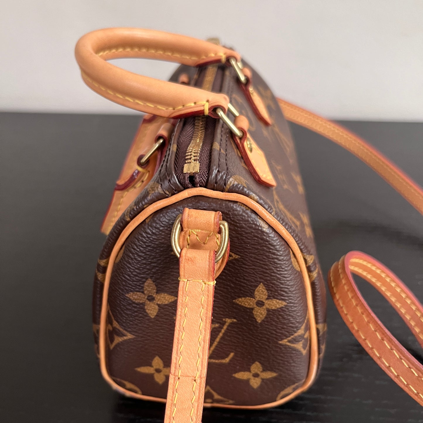 Louis Vuitton 2020 Nano Speedy Monogram Crossbody Bag