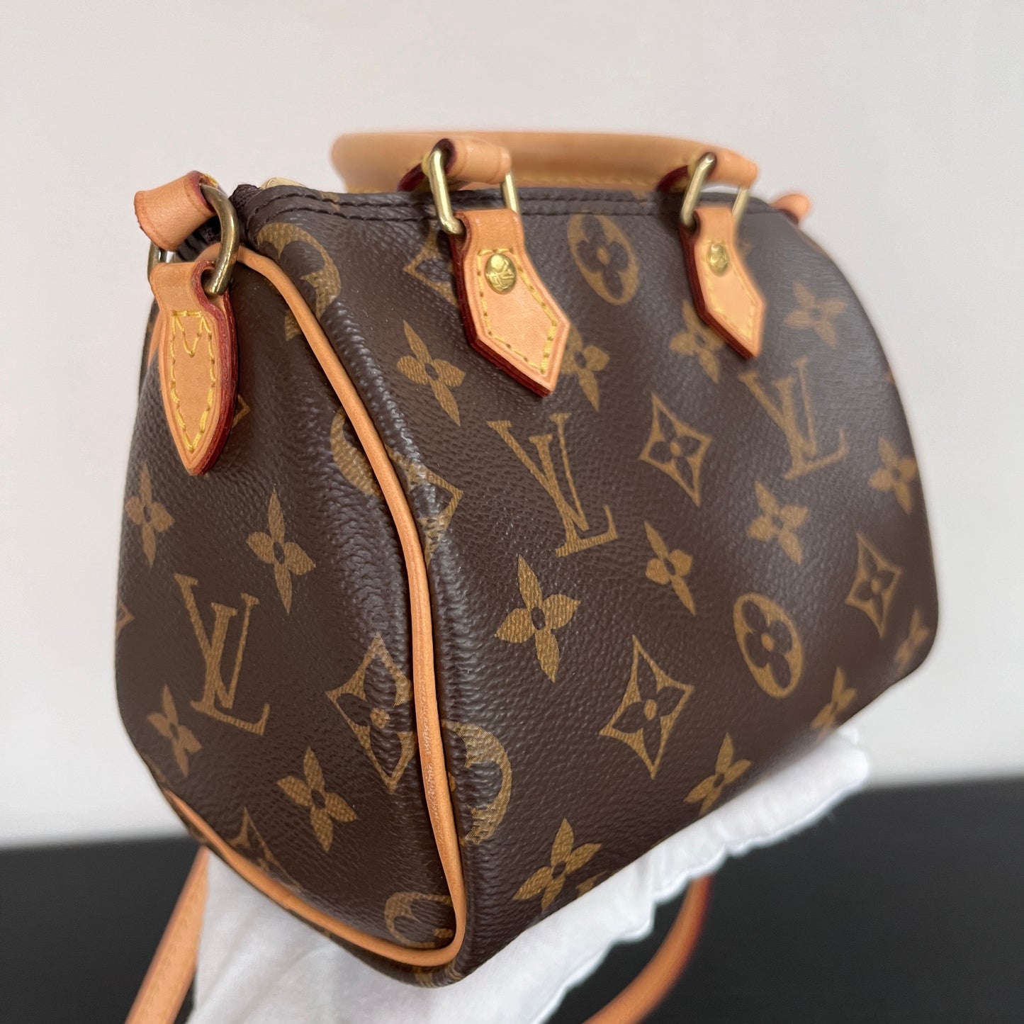 Louis Vuitton 2020 Nano Speedy Monogram Crossbody Bag