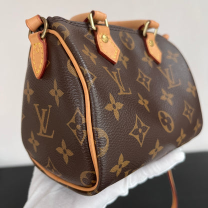 Louis Vuitton 2020 Nano Speedy Monogram Crossbody Bag
