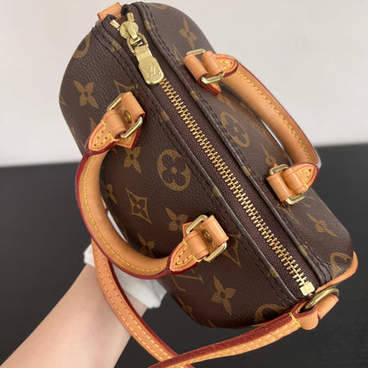 Louis Vuitton 2020 Nano Speedy Monogram Crossbody Bag