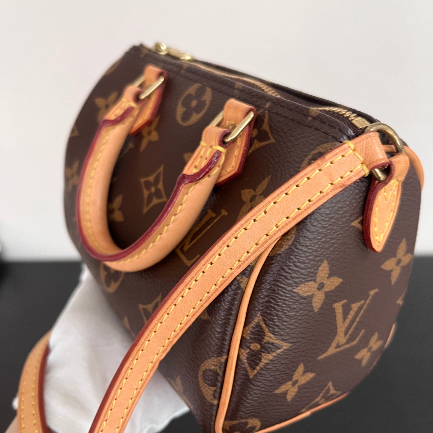 Louis Vuitton 2020 Nano Speedy Monogram Crossbody Bag