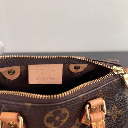 Louis Vuitton 2020 Nano Speedy Monogram Crossbody Bag