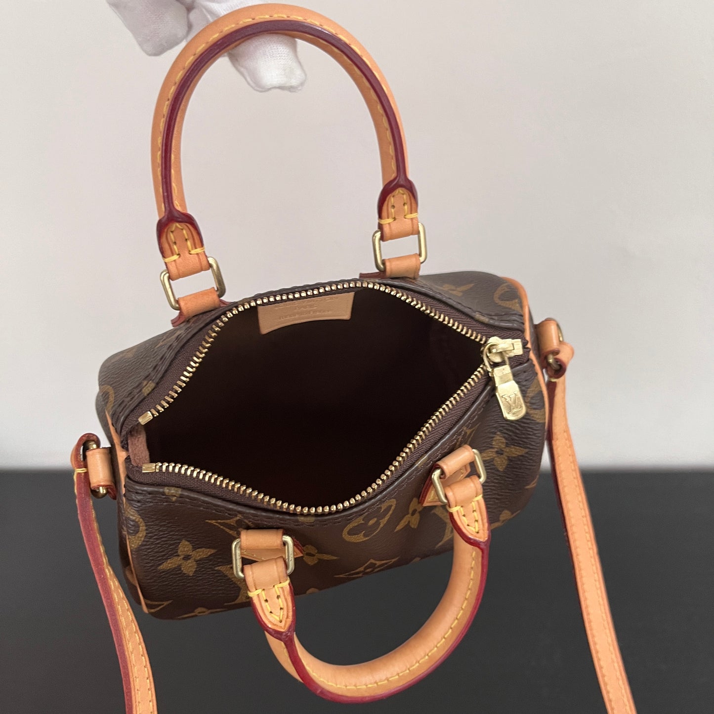 Louis Vuitton 2020 Nano Speedy Monogram Crossbody Bag