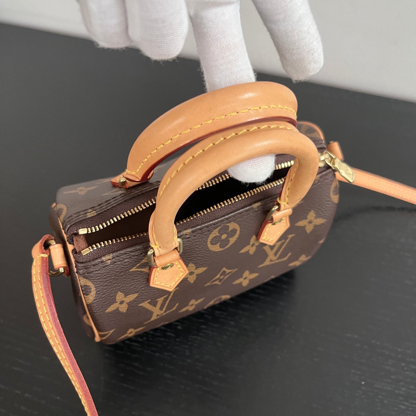 Louis Vuitton 2020 Nano Speedy Monogram Crossbody Bag