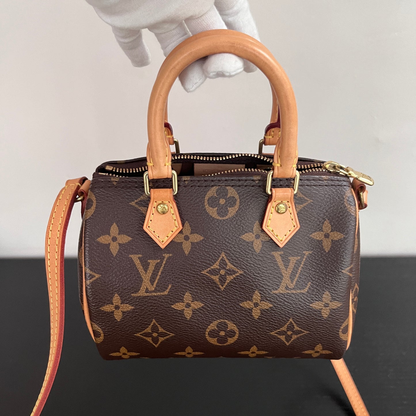 Louis Vuitton 2020 Nano Speedy Monogram Crossbody Bag
