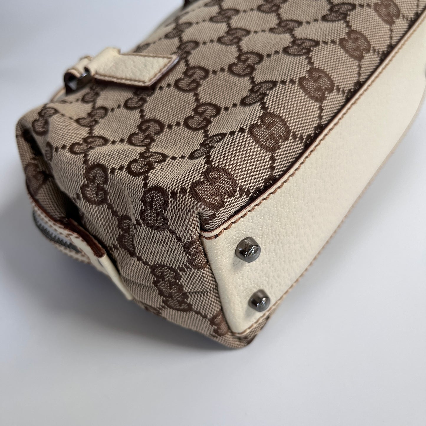 Gucci GG Canvas Mini Boston Top Handle Bag