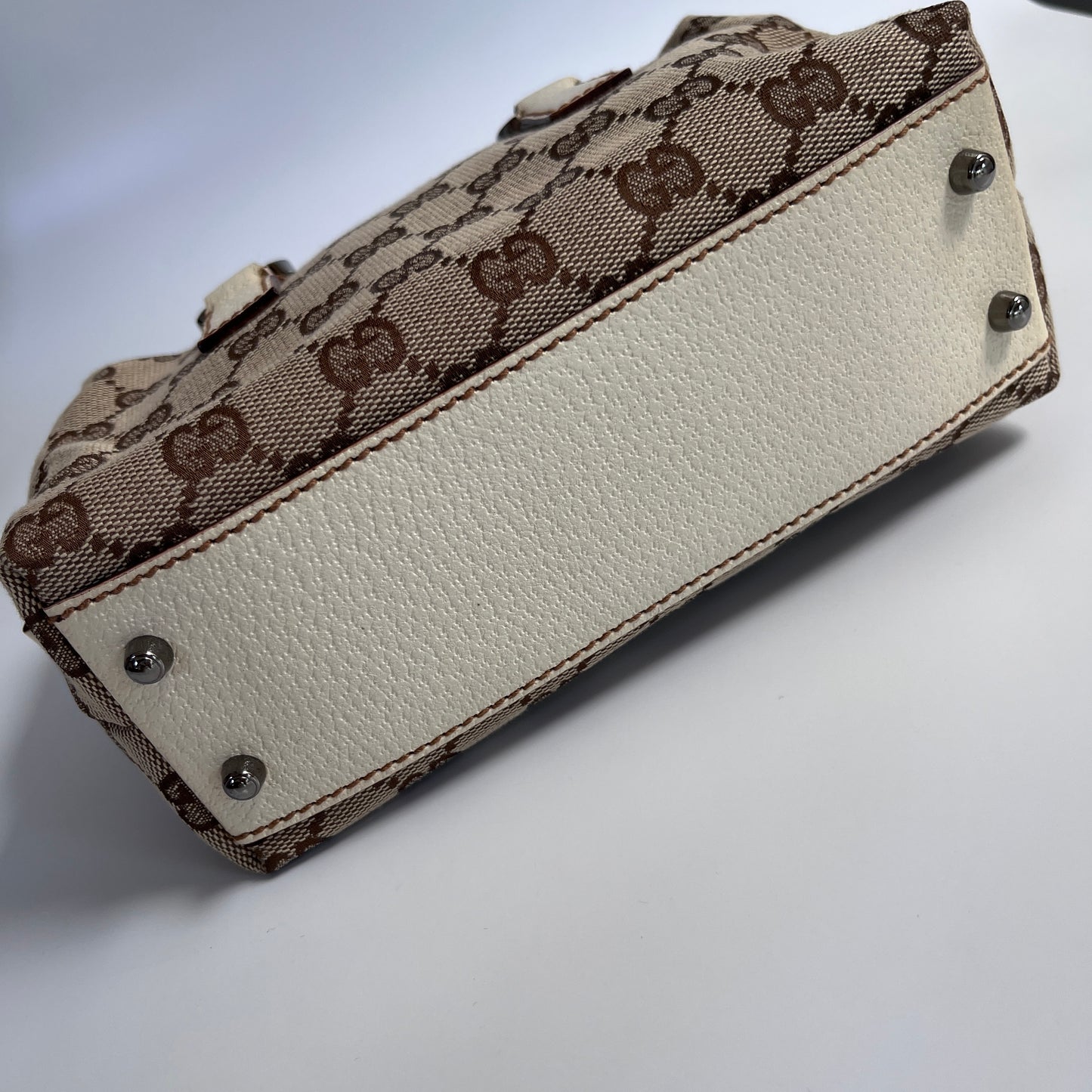 Gucci GG Canvas Mini Boston Top Handle Bag