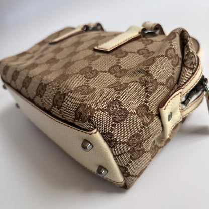 Gucci GG Canvas Mini Boston Top Handle Bag