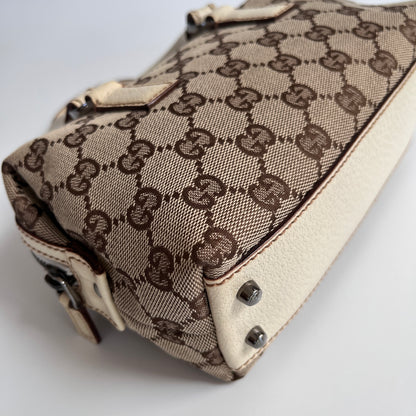Gucci GG Canvas Mini Boston Top Handle Bag