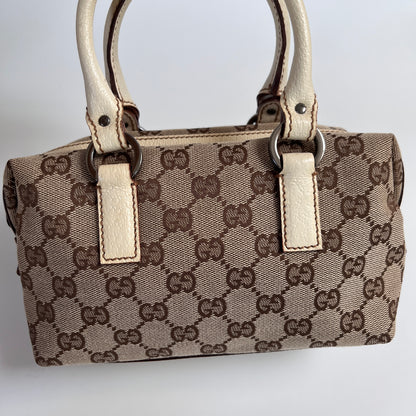 Gucci GG Canvas Mini Boston Top Handle Bag