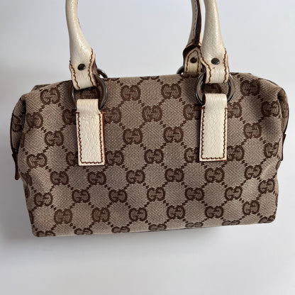 Gucci GG Canvas Mini Boston Top Handle Bag