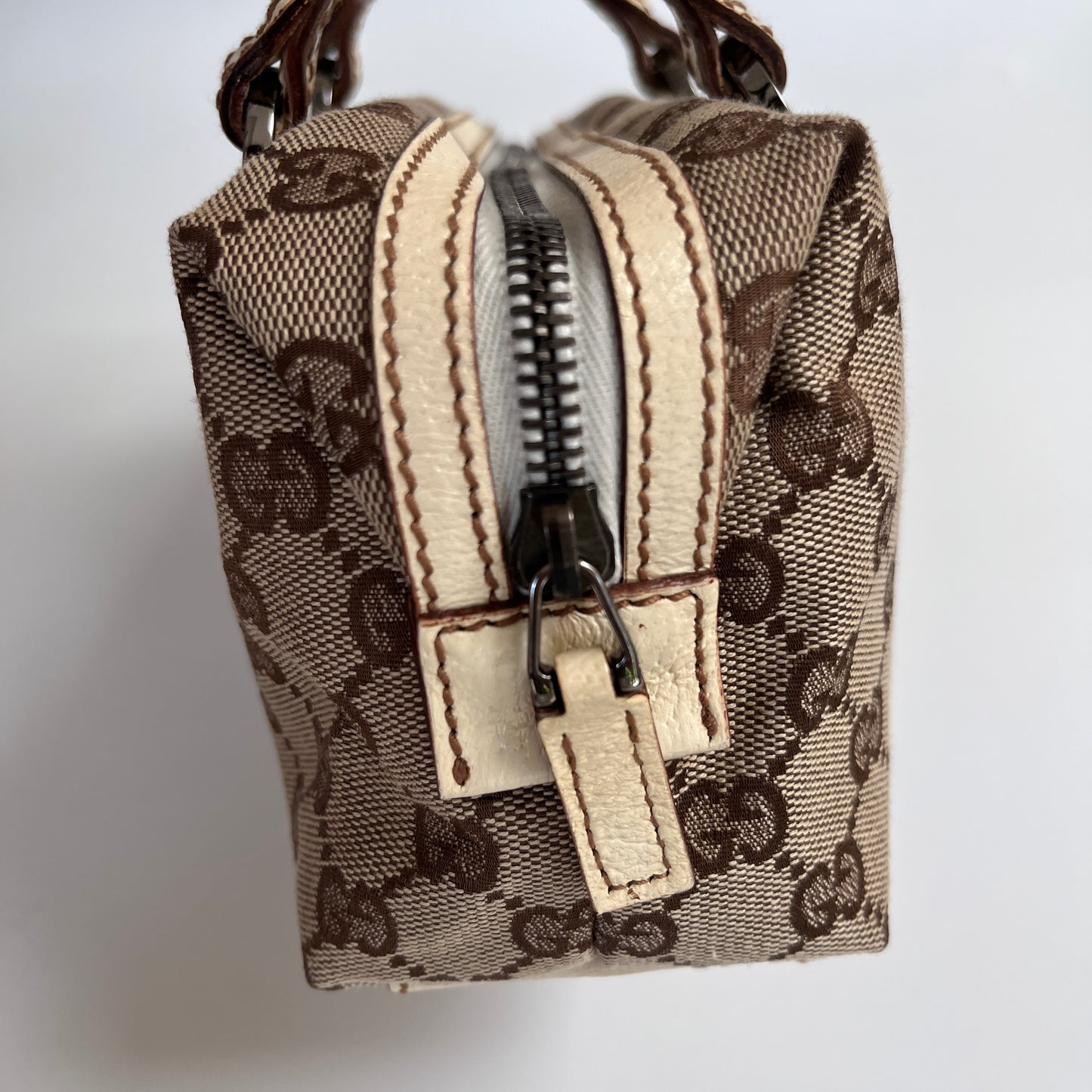 Gucci GG Canvas Mini Boston Top Handle Bag
