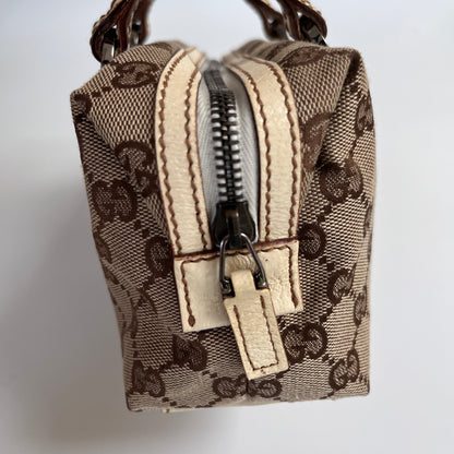 Gucci GG Canvas Mini Boston Top Handle Bag