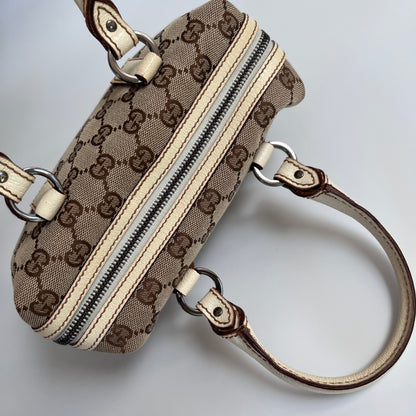 Gucci GG Canvas Mini Boston Top Handle Bag