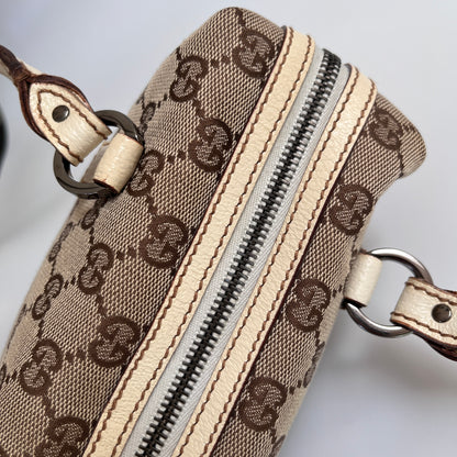 Gucci GG Canvas Mini Boston Top Handle Bag