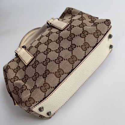 Gucci GG Canvas Mini Boston Top Handle Bag
