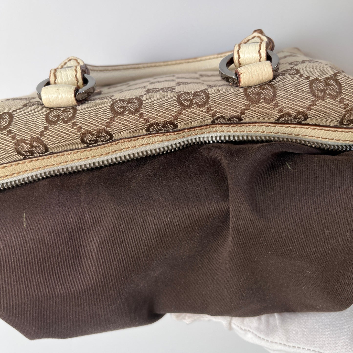 Gucci GG Canvas Mini Boston Top Handle Bag