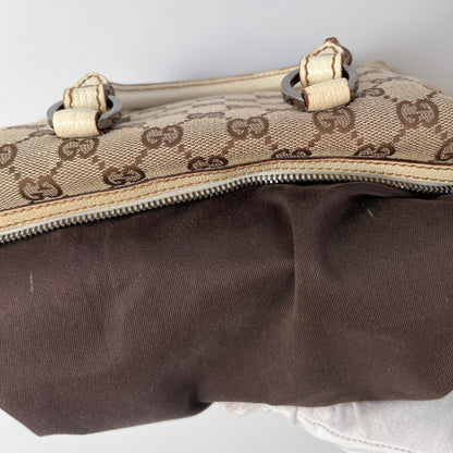 Gucci GG Canvas Mini Boston Top Handle Bag