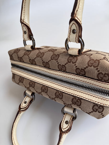 Gucci GG Canvas Mini Boston Top Handle Bag