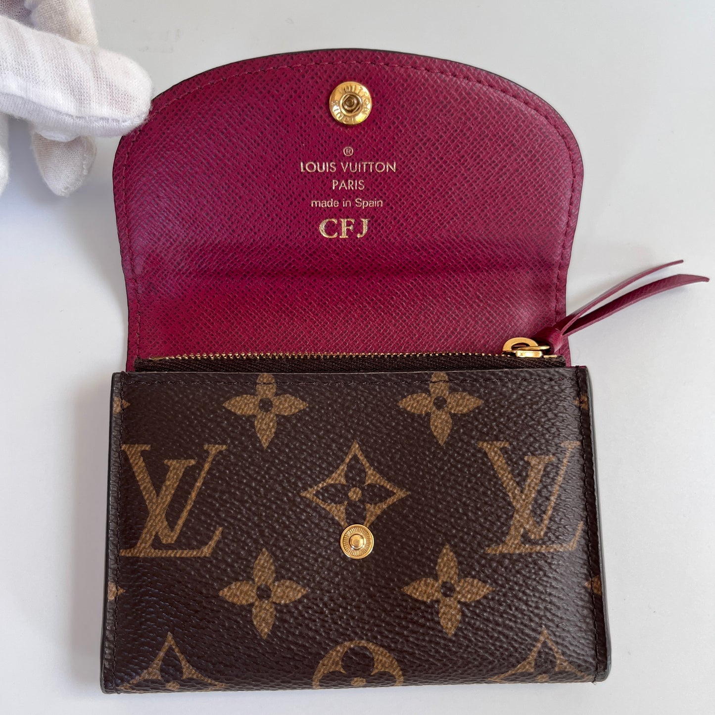 Louis Vuitton Rosalie Monogram Coin Purse with initial