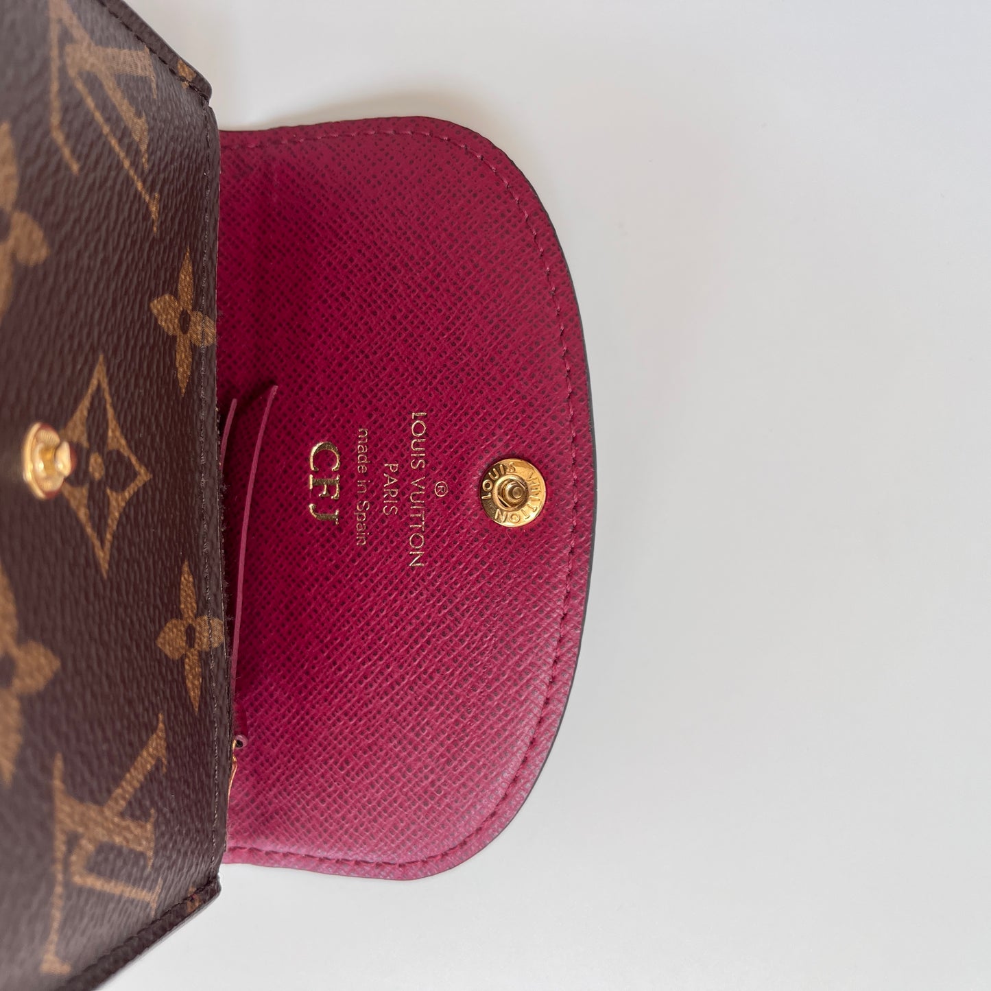 Louis Vuitton Rosalie Monogram Coin Purse with initial