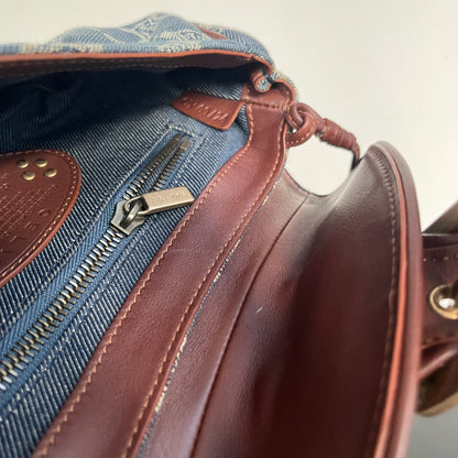 Céline Vintage Triomphe Denim One Shoulder Bag