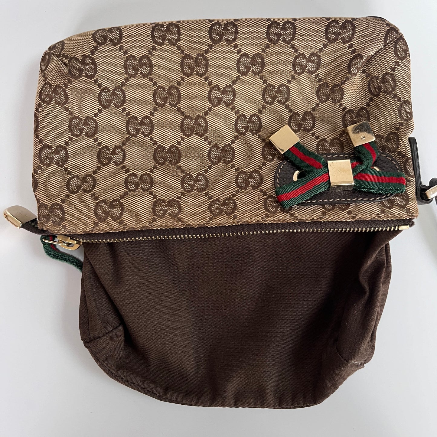 Gucci Vintage GG Canvas Wristlet Pouch