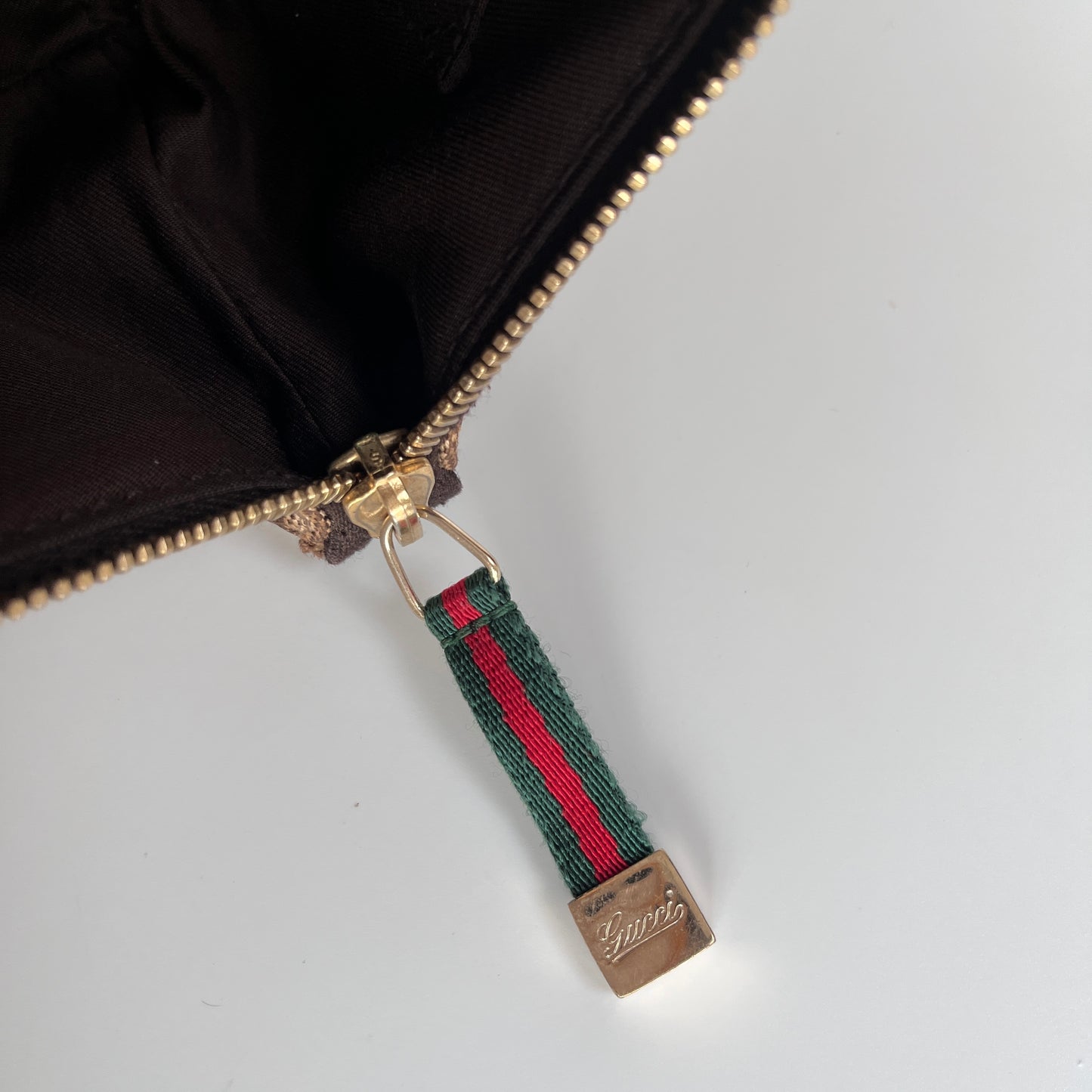 Gucci Vintage GG Canvas Wristlet Pouch