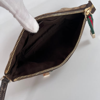 Gucci Vintage GG Canvas Wristlet Pouch