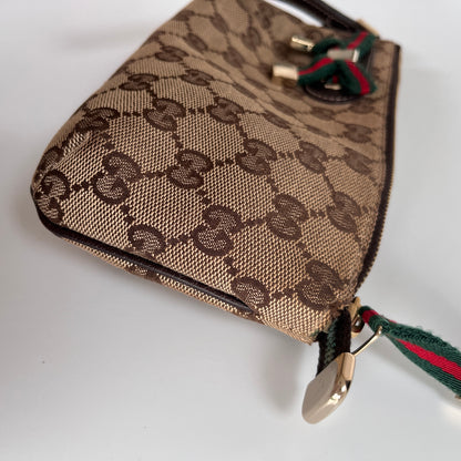 Gucci Vintage GG Canvas Wristlet Pouch