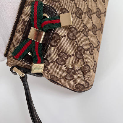 Gucci Vintage GG Canvas Wristlet Pouch