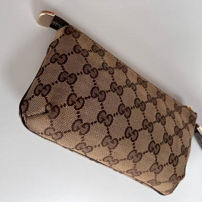 Gucci Vintage GG Canvas Wristlet Pouch