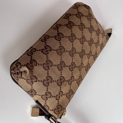 Gucci Vintage GG Canvas Wristlet Pouch