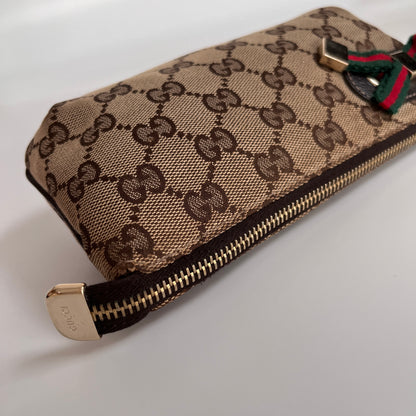 Gucci Vintage GG Canvas Wristlet Pouch
