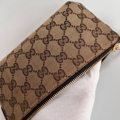 Gucci Vintage GG Canvas Wristlet Pouch