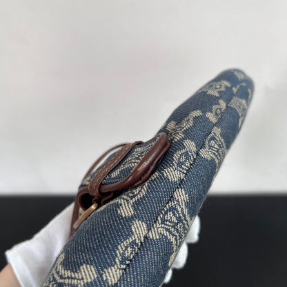 Céline Vintage Triomphe Denim One Shoulder Bag